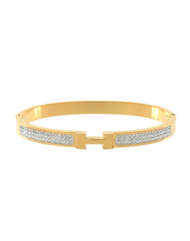 Pave Crystal H Inspired Bracelet