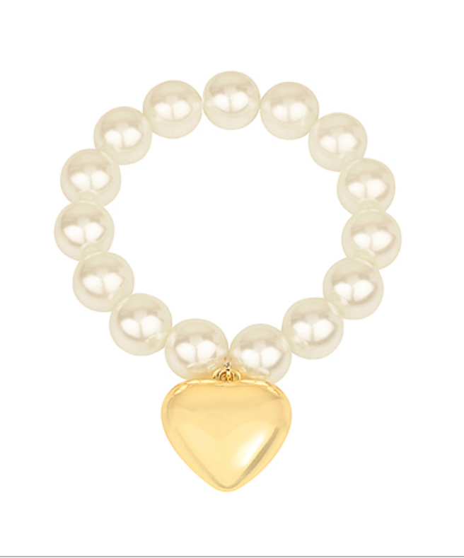 Peral Puffy Heart Bracelet