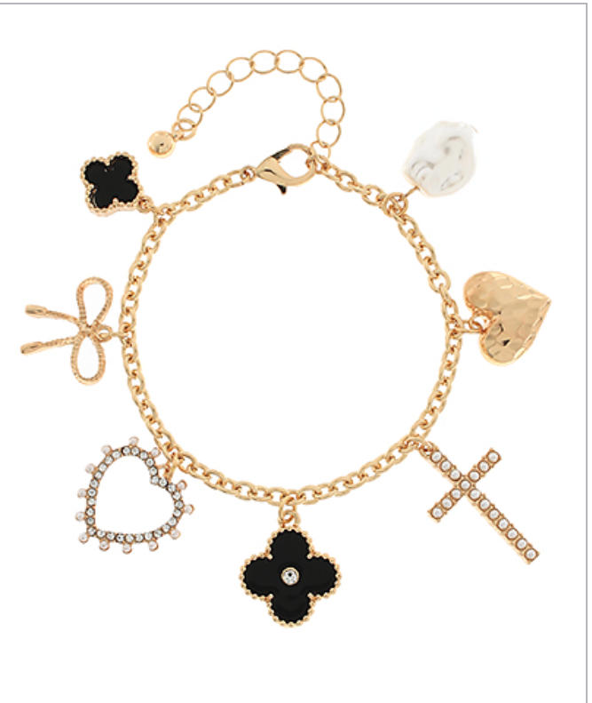 Clover Multi Charm Bracelet