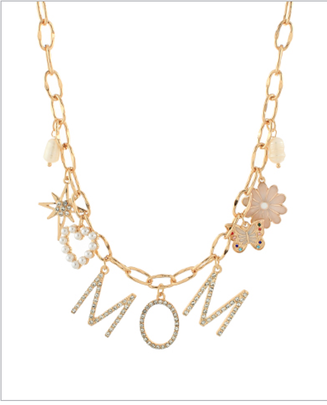 "MOM" Multi Charm Necklace