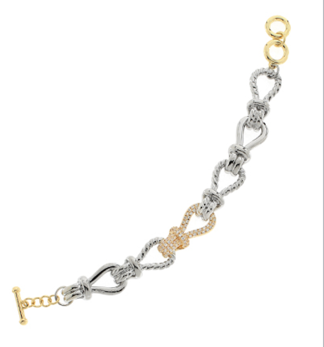 CZ Buckle Link Chain Bracelet