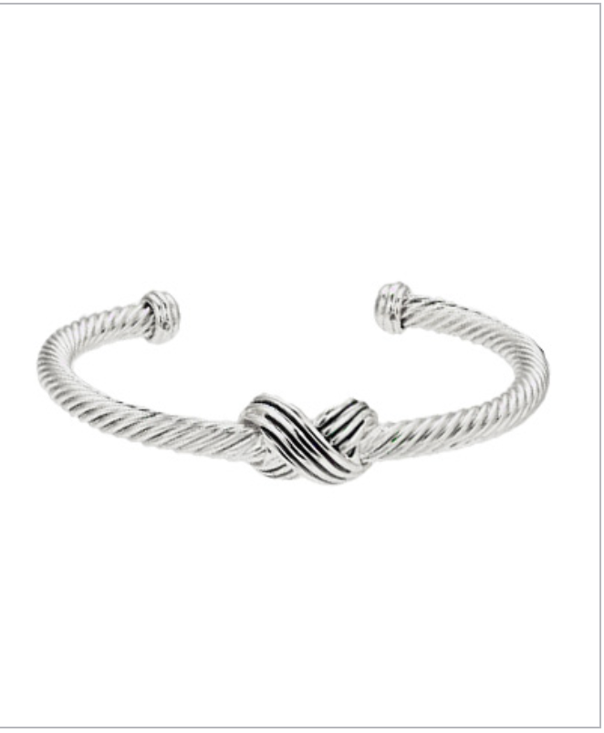 Layered X Cable Cuff Bracelet