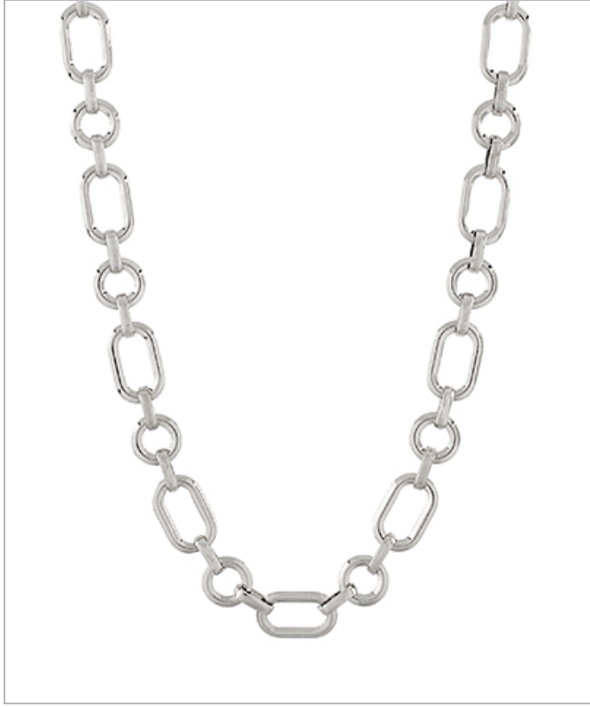 Oval Circle Linked Necklace